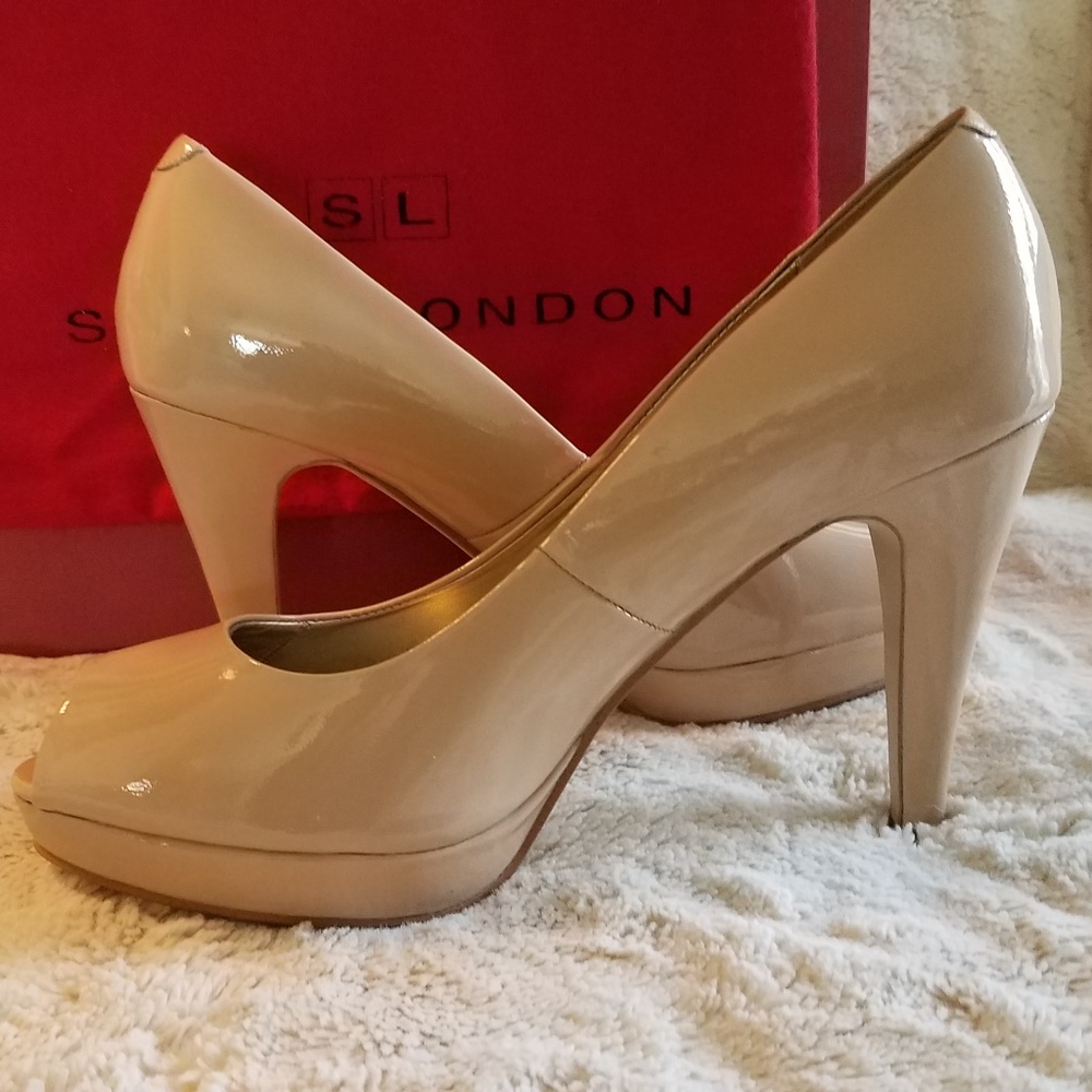 Nude Patent Leather Heels